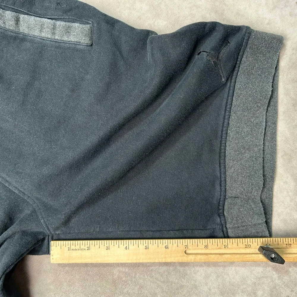 Jordan Mens Jumpman Fleece Shorts Black Grey 642453-010 Size Large